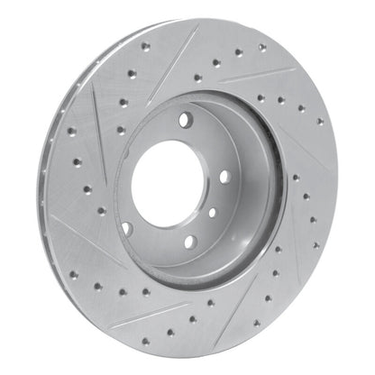 R1 Concepts R1 86-89 Jaguar VanDEN PLAS Front Right Drilled & Slotted Silver Brake Rotor