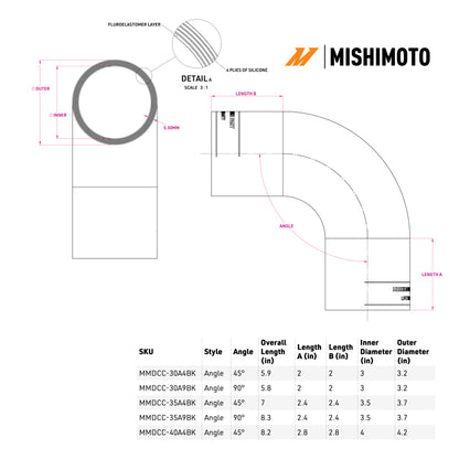 Mishimoto Duracore 3.5in 90 Degree Coupler