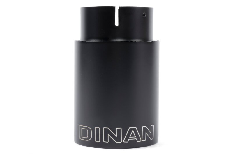 Dinan Double-Walled 4in Clamp-On Exhaust Tip - Black - 4in Outlet / 3.25in Inlet