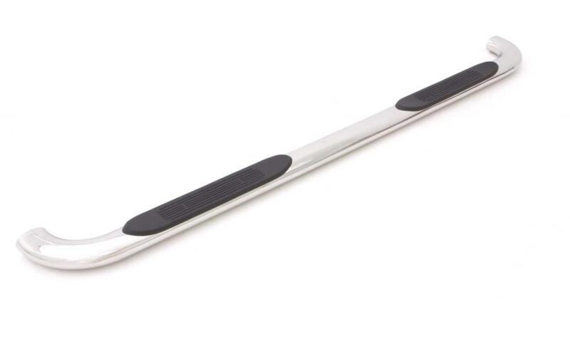 Lund 2019 Chevy Silverado 1500 Double Cab 4In Oval Curved SS Nerf Bars - Polished Stainless