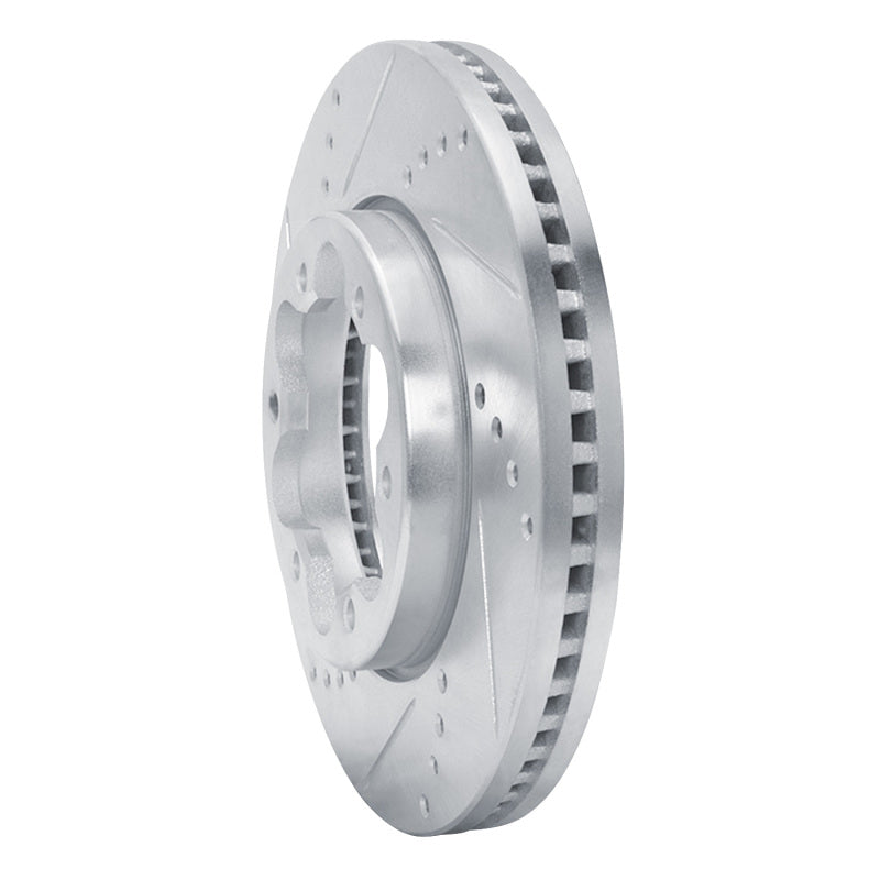 R1 Concepts R1 2006-2019 Toyota HiAce (Mexico) Front Left Drilled & Slotted Silver Brake Rotor