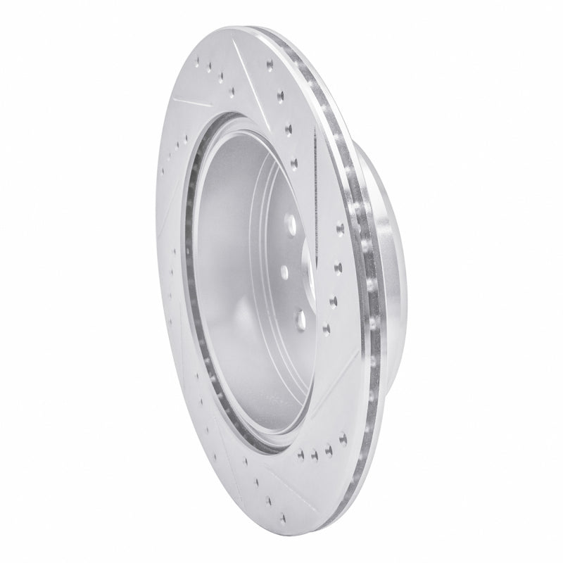 R1 Concepts R1 93-98 Toyota Supra Rear Left Drilled & Slotted Silver Brake Rotor