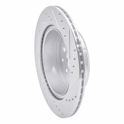 R1 Concepts R1 93-98 Toyota Supra Rear Left Drilled & Slotted Silver Brake Rotor