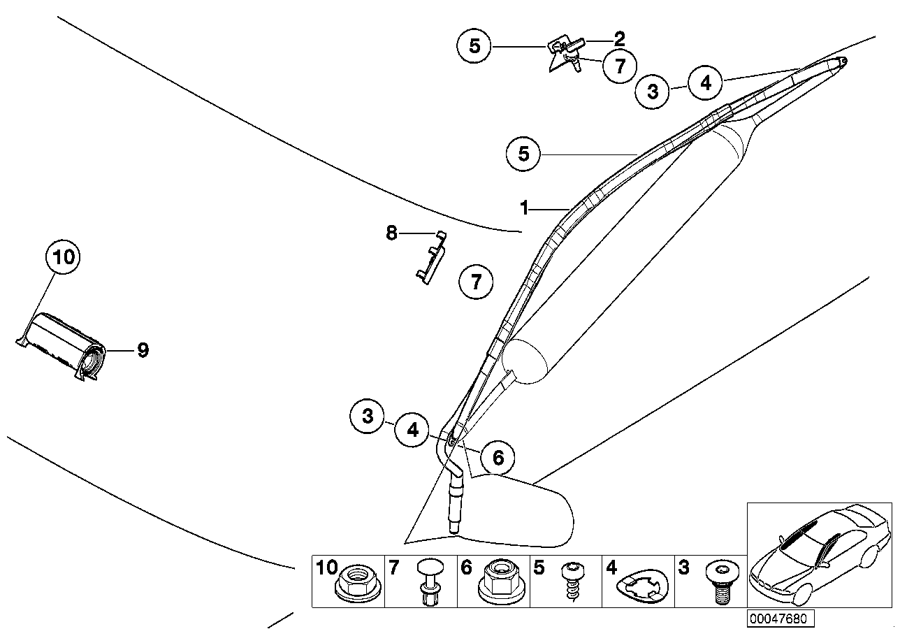 Genuine BMW 72128241672 E38 E39 E46 Circlip (Inc. 318ti, 728i & 730d)