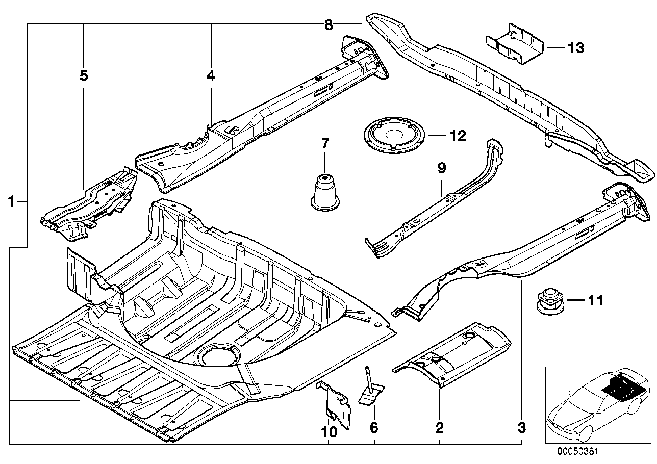 Genuine BMW 41008209466 E39 Support, Air Supply System Right (Inc. 525i, 540i & 520i)