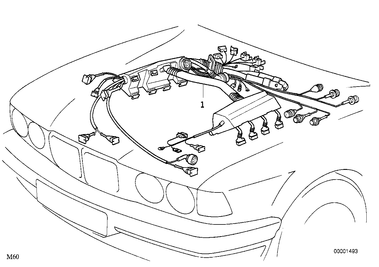 Genuine BMW 12511742035 E34 Engine Wiring Harness Dme+Egs+Asc (Inc. 540i) | ML Performance UK UK Car Parts