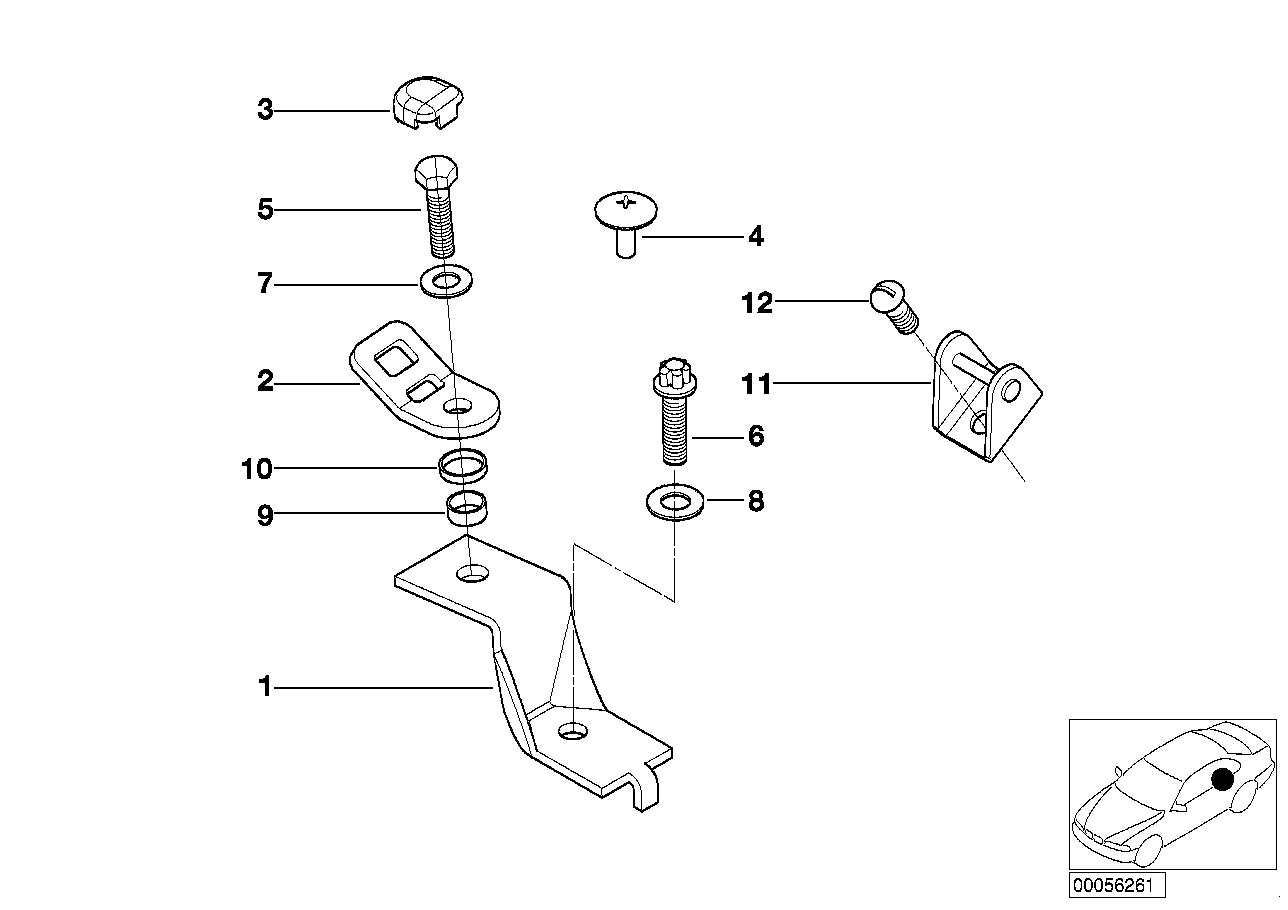 Genuine BMW 72118255332 E46 Screw M8X30 (Inc. 320d, 328i & 330Ci)