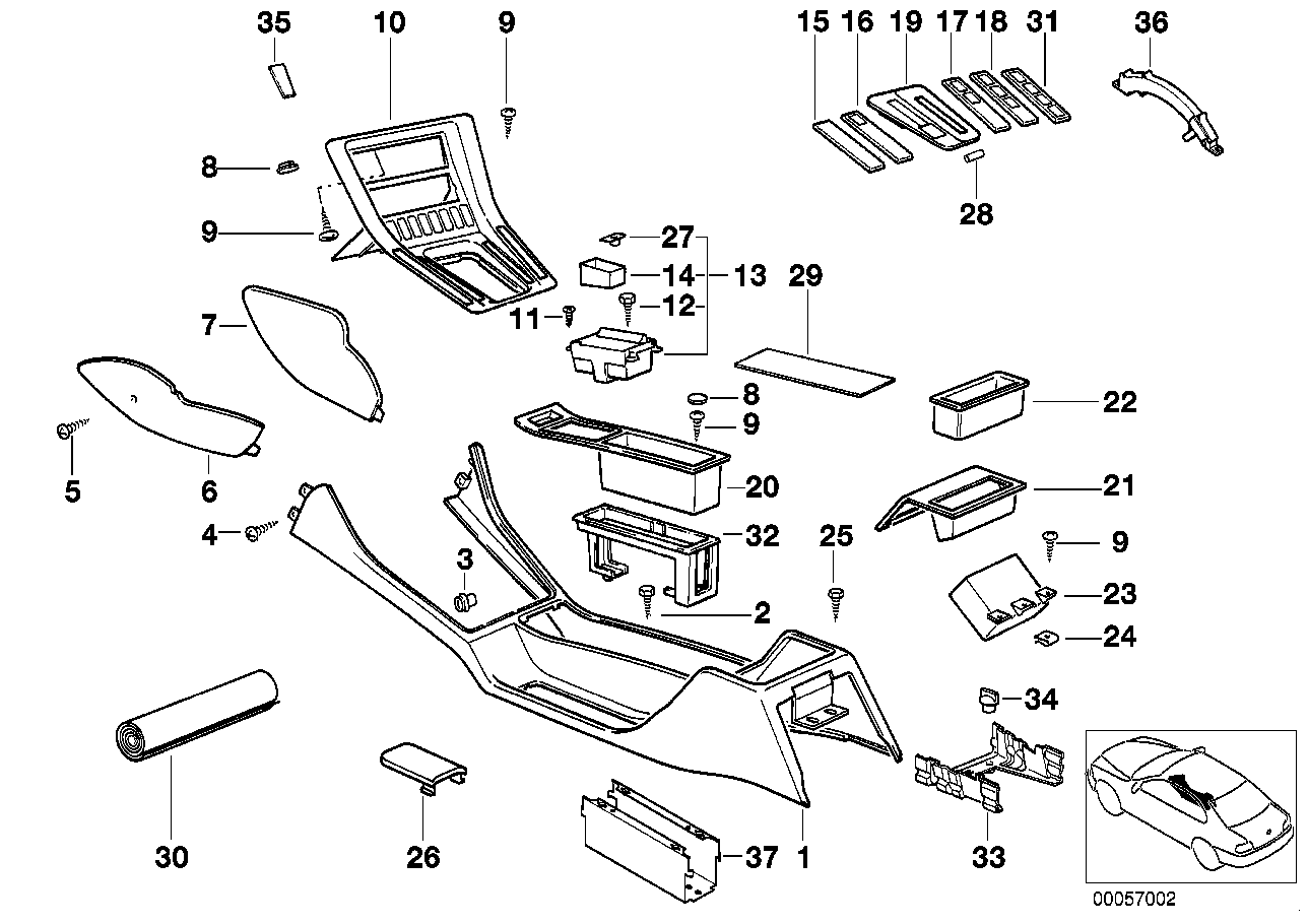 Genuine BMW 07119953123 E31 Pin A3H11X30-ST-ZN (Inc. 840i, 840Ci & 850Ci)