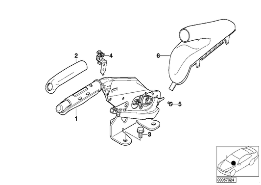 Genuine BMW 34416753616 E52 Leather Handbrake Lever ROT (Inc. ALPINA V8 & Z8)