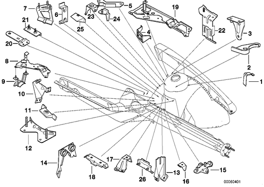 Genuine BMW 41148144393 E36 Bracket Activated Carbon Container (Inc. 318ti, 316i 1.9 & M3)