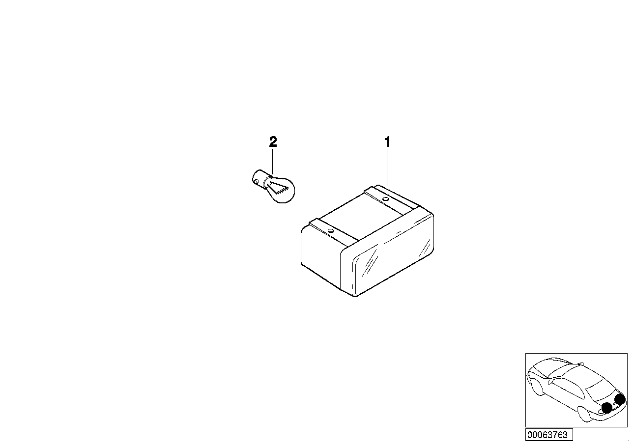 Genuine BMW 63238379679 E46 E39 Addit.Turn Indicator Lamp,Trunk Lid (Inc. 330xi, 525tds & 330i)