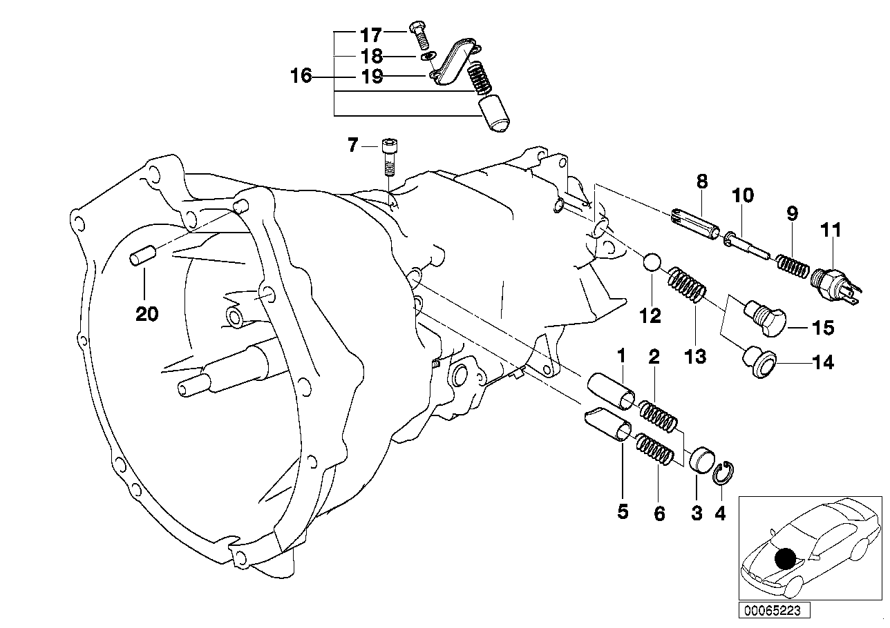 Genuine BMW 23111222979 E38 E36 E34 Locking Pin (Inc. Z8, 540i & 840i)