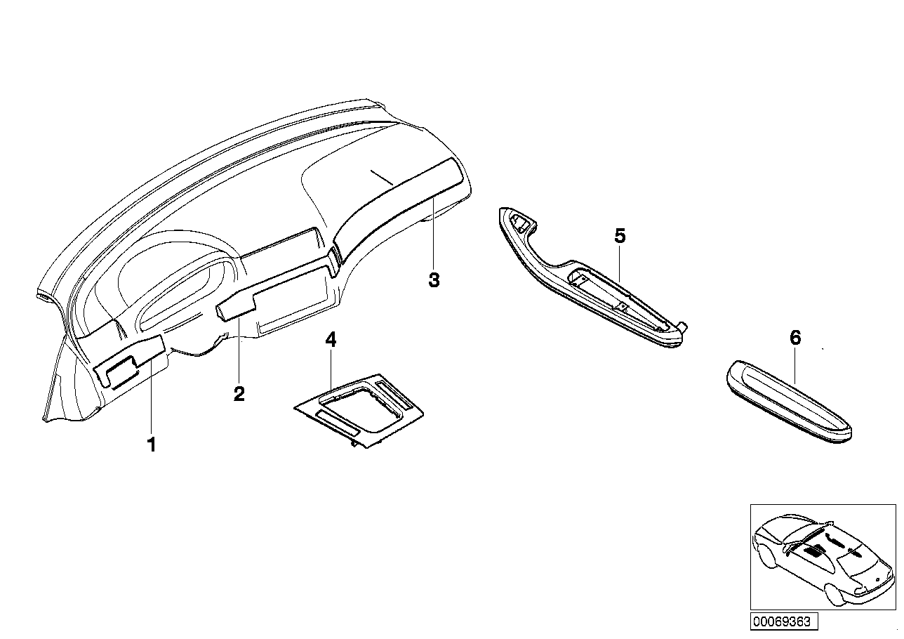 Genuine BMW 51437895836 E46 Armrest, Aluminium, Rear Right GRAU/SHADOW (Inc. M3, 325Ci & 330Cd)
