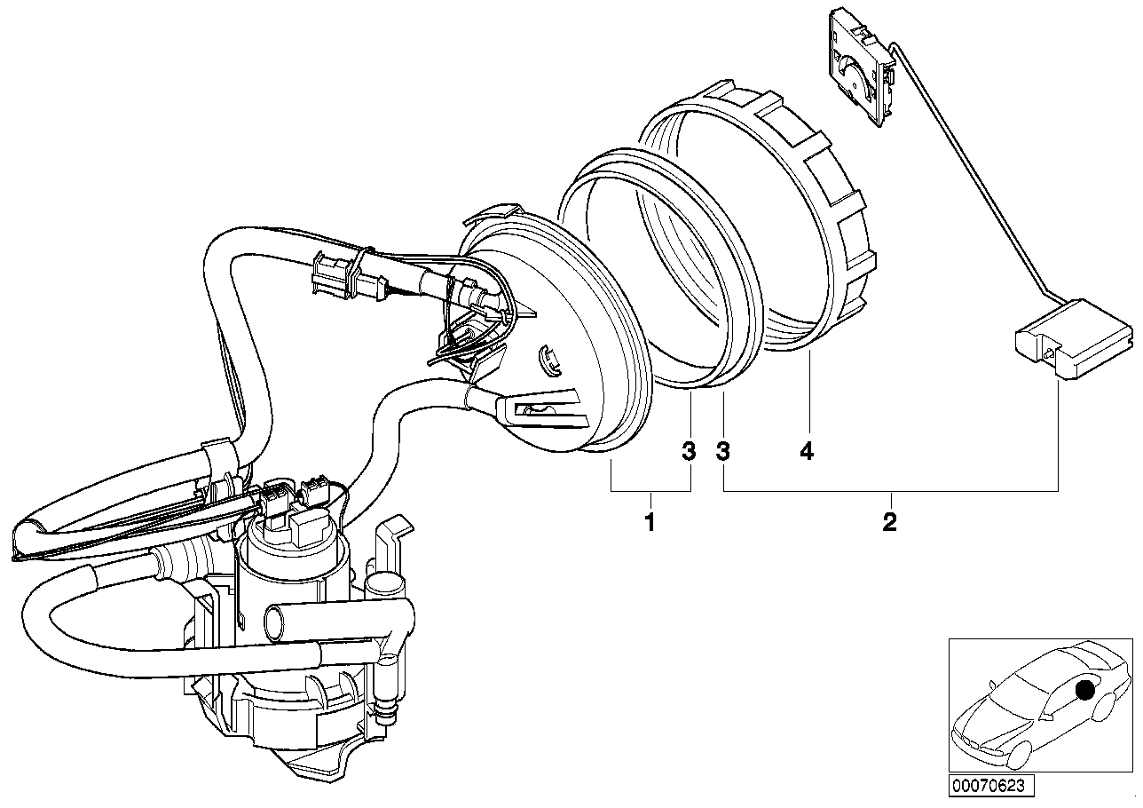 Genuine BMW 16116753453 E52 Fuel Level Sensor (Inc. Alpina V8 & Z8)