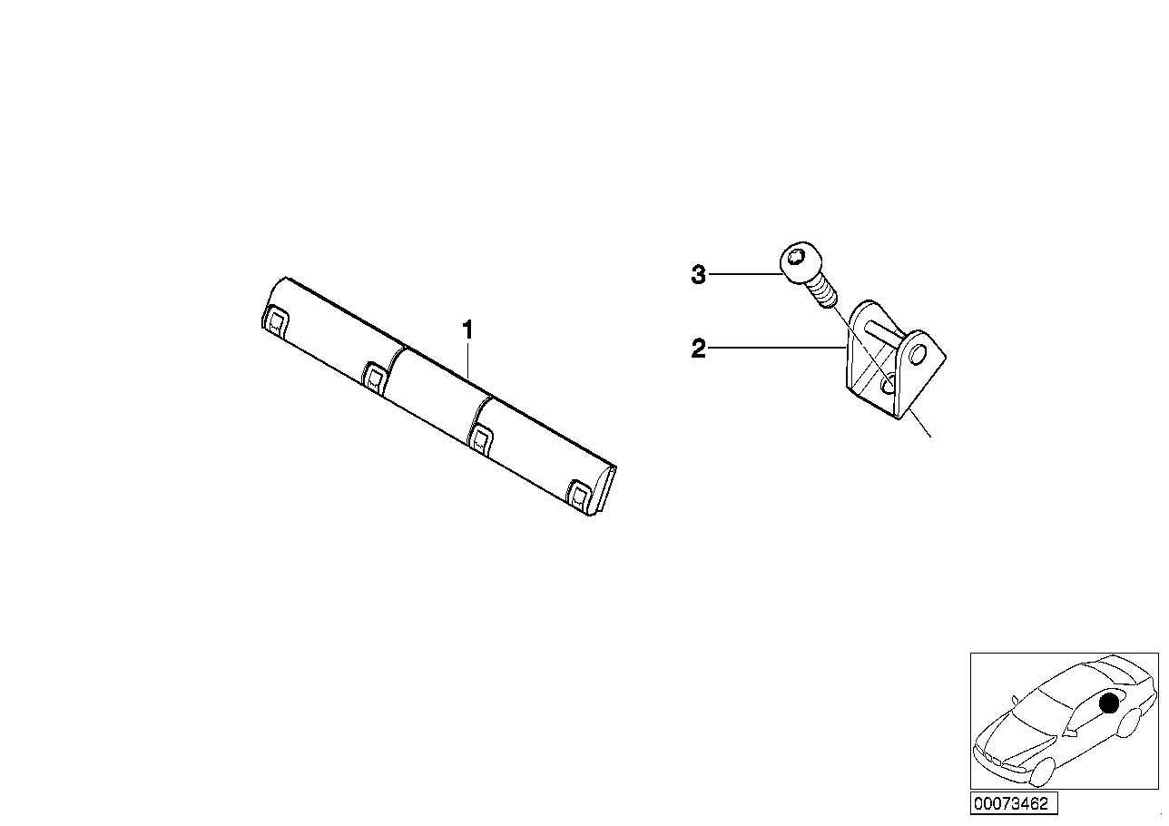 Genuine BMW 72147006162 E46 Holder Isofix, Interior (Inc. 325i, 330xi & 325xi)