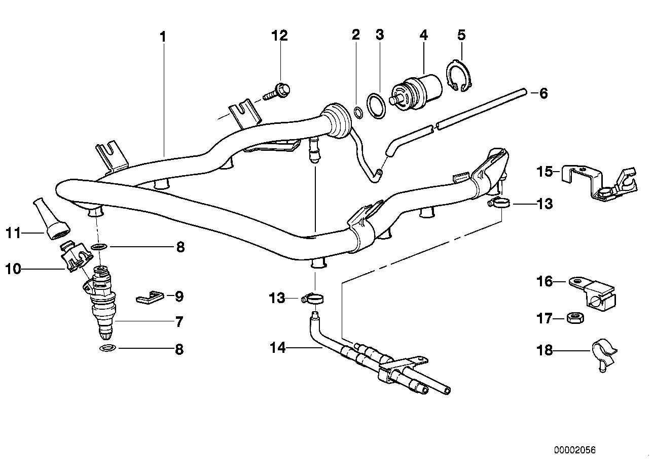 Genuine BMW 13531702959 E31 Hose With Anti-Scuffing 370mm/FPM (Inc. 840i)