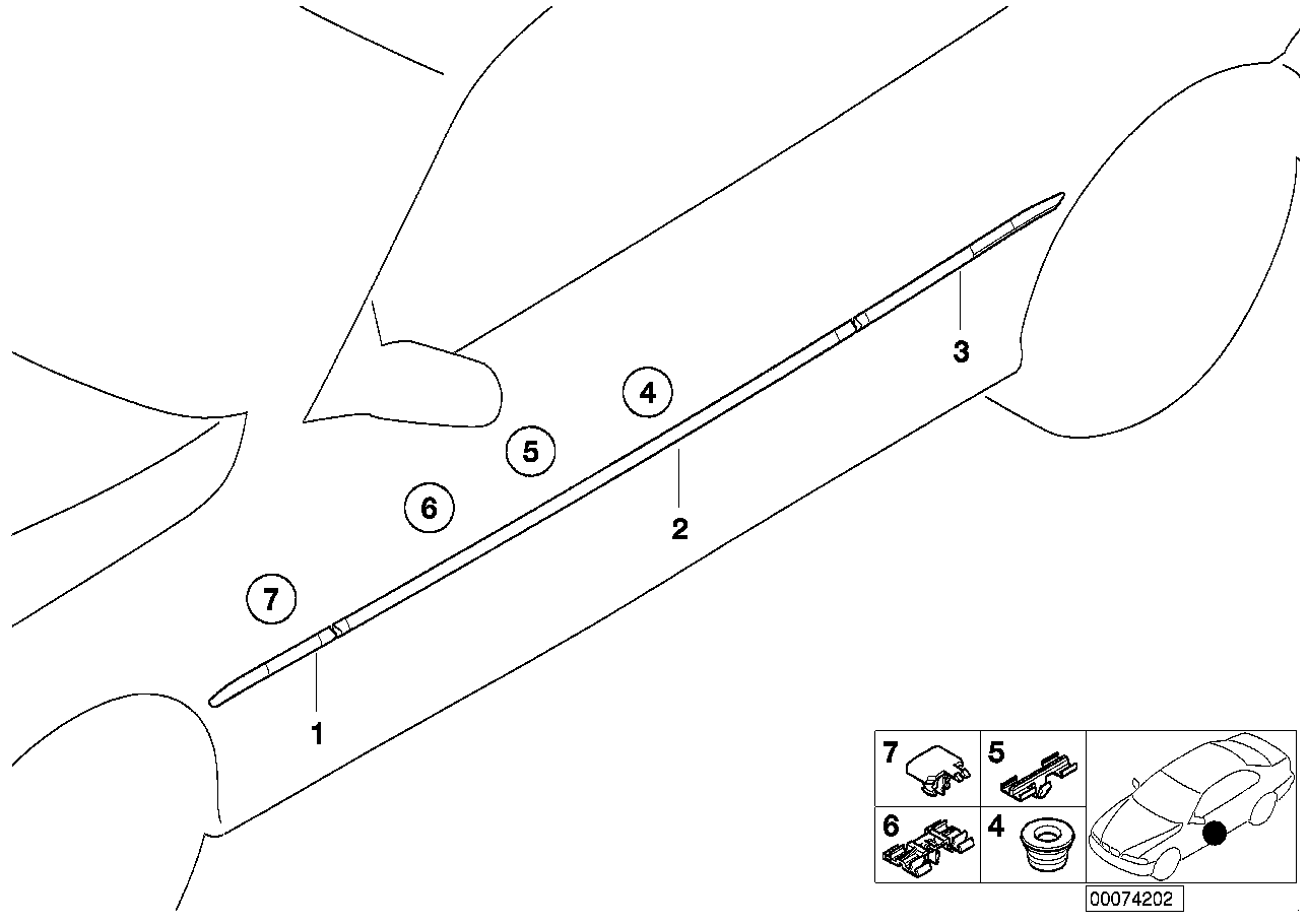 Genuine BMW 51137893681 E46 Molding, Door, Primed Left M3 (Inc. M3 & M3 CSL)