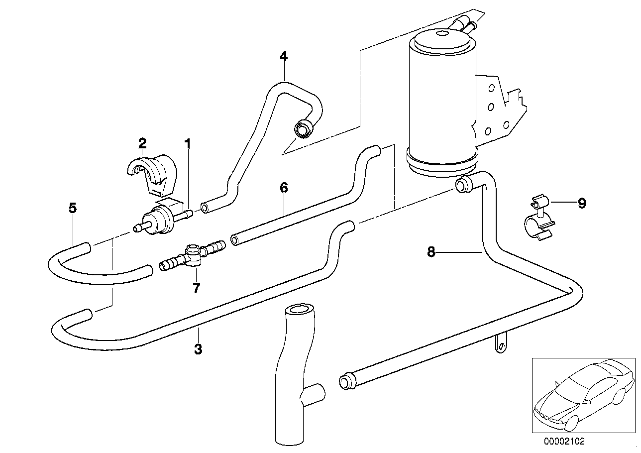 Genuine BMW 13901405091 E36 Hose Elbow (Inc. M3)