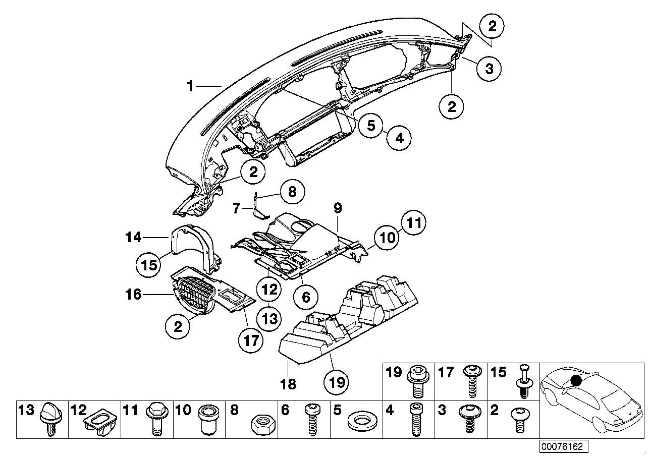 Genuine BMW 51458235282 E52 Cover, Loudspeaker Right (Inc. Alpina V8 & Z8)