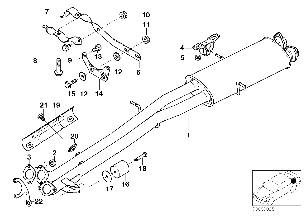Genuine BMW 18317502870 E53 Bracket (Inc. X5 3.0i)