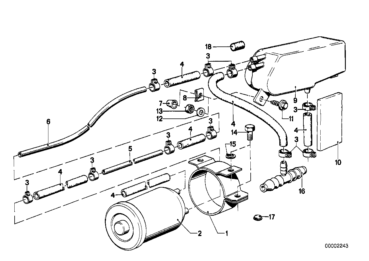 Genuine BMW 16121118911 E21 E26 Expansion Tank (Inc. 320i, 318i & 316)