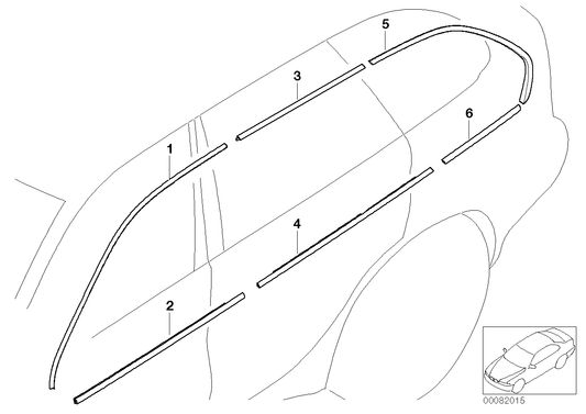 Genuine BMW 51328257706 E53 Window Frame Cover, Front Right Door TITAN (Inc. X5)