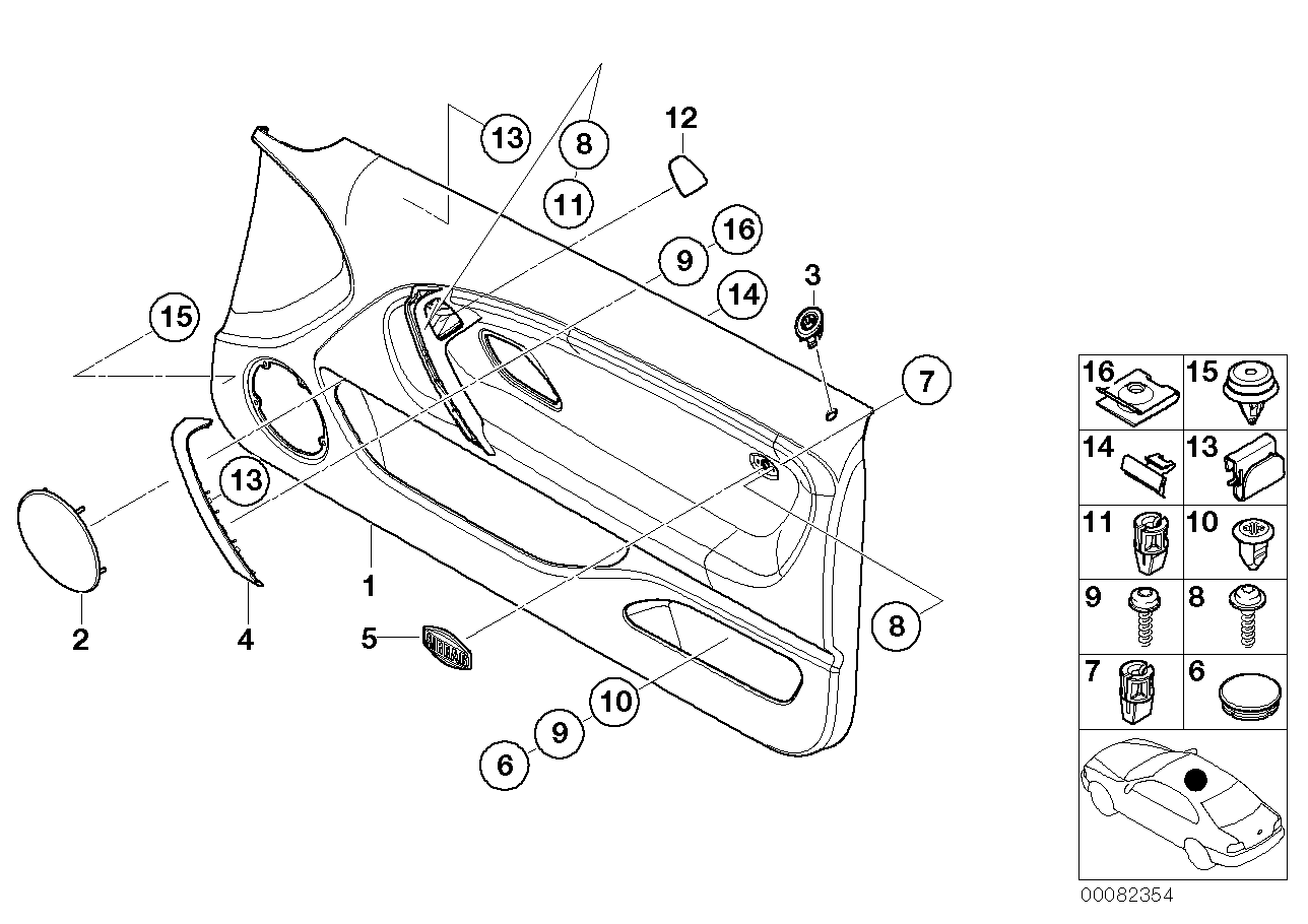 Genuine BMW 51417030270 E46 Covering Right GRAPHIT HELL (Inc. 320td, 325ti & 316ti)