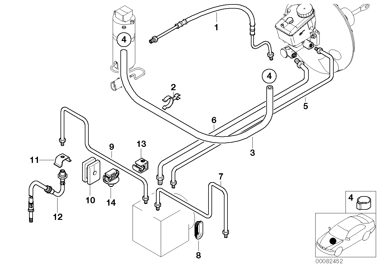 Genuine BMW 34326754575 E36 Pipe Rubber Covered M12/M12 (Inc. Z3 3.0i, Z3 2.0 & Z3 2.5)
