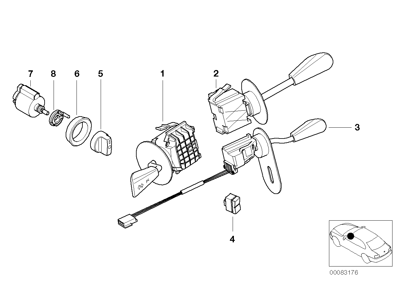 Genuine BMW 61318377807 E52 Light Switch Covering (Inc. Alpina V8 & Z8)