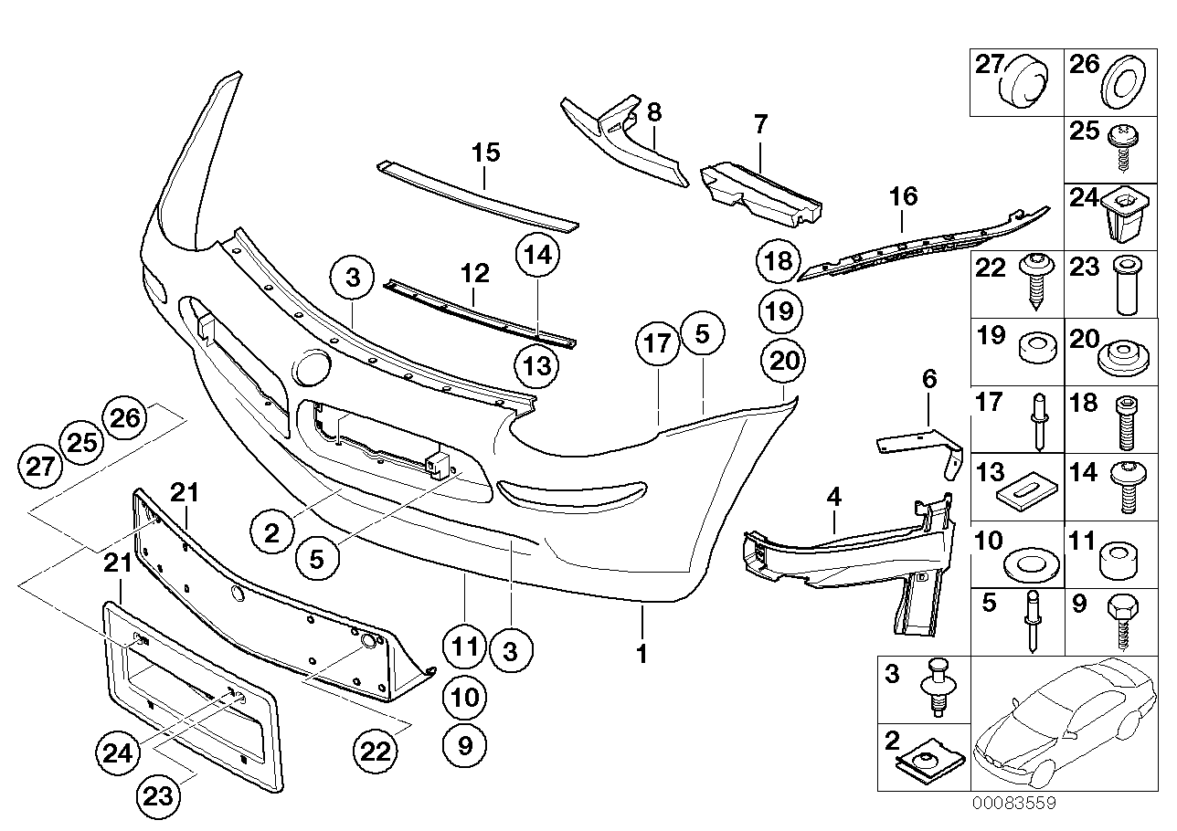 Genuine BMW 51117035535 E52 Left Bracket (Inc. Alpina V8 & Z8)