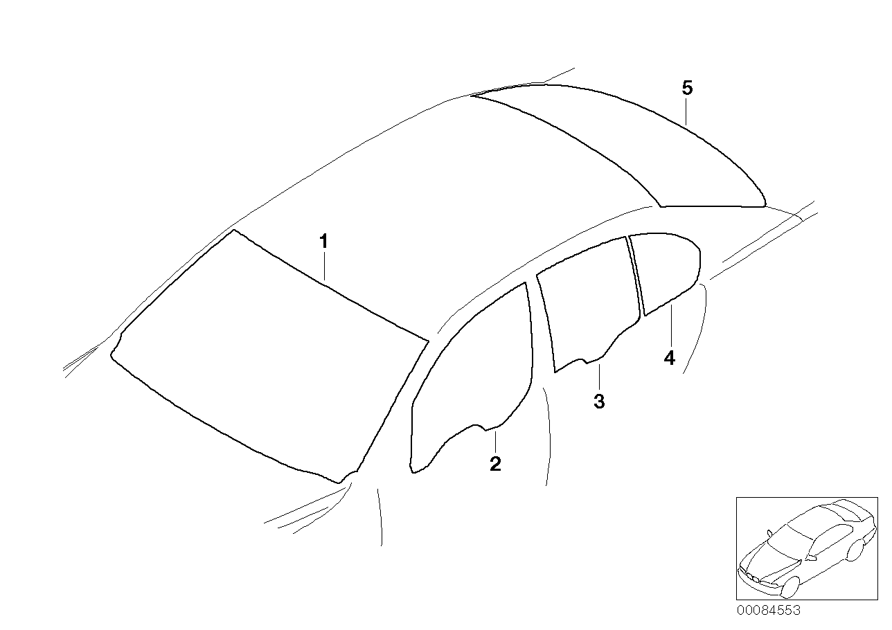 Genuine BMW 51338241258 E65 E66 Side Window, Green, Door, Front Right (Inc. 745Li, 740Li & 730d)
