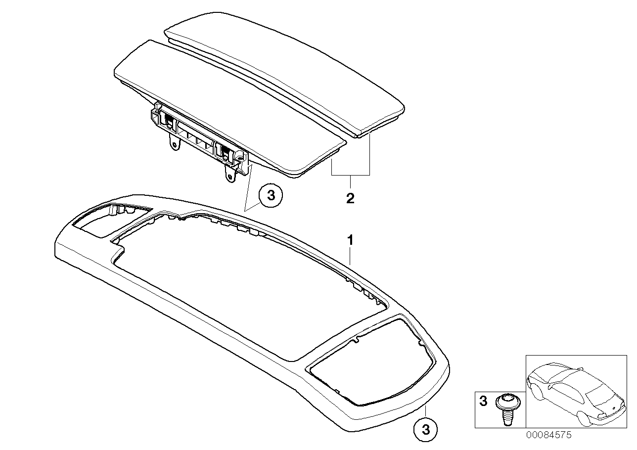 Genuine BMW 51167137430 E65 E66 Wood Panel, Center Armrest, Front ESCHE HELL (Inc. 730Ld, 740i & 740Li)