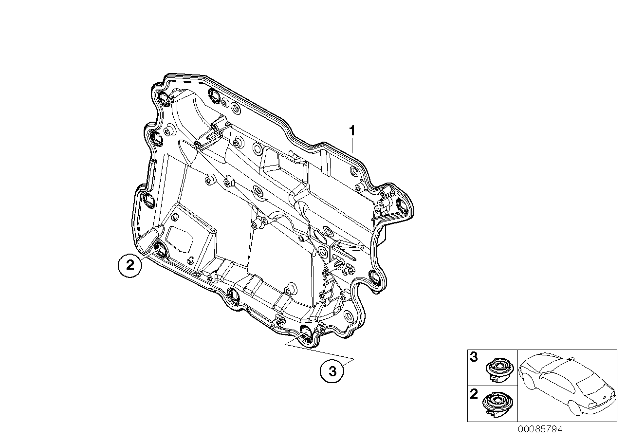 Genuine BMW 51427181064 E65 Carrier, Door Rear Right (Inc. 750i, 740d & 730d)