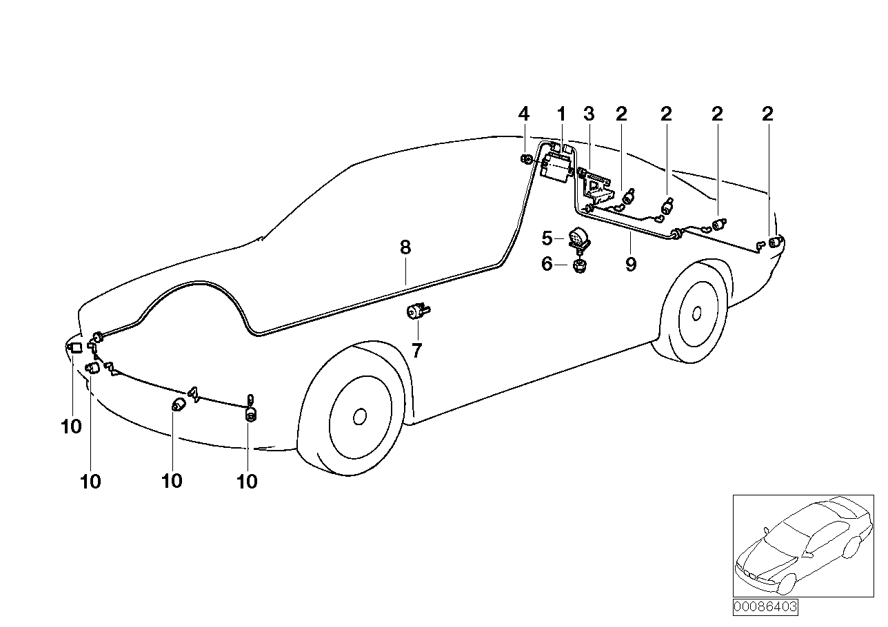 Genuine BMW 66206989207 E60 E61 Ultrasonic Sensor, Titanium Gray Ii WA36 (Inc. 520d, X3 3.0d & 535i)