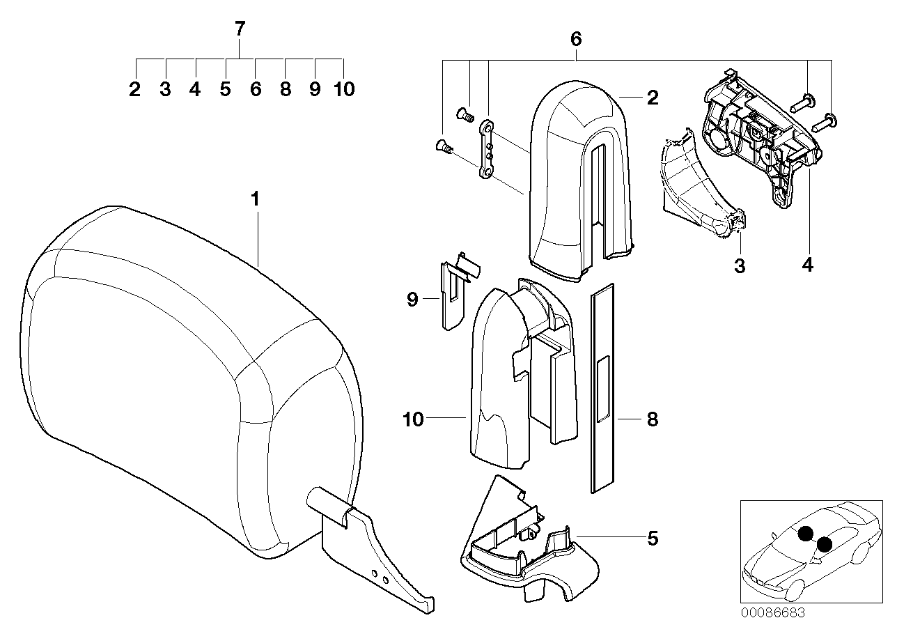 Genuine BMW 52107050679 E93 E46 E64 Front Foam Plastic Part RECHTS (Inc. 318Ci, 328i & 330Ci)