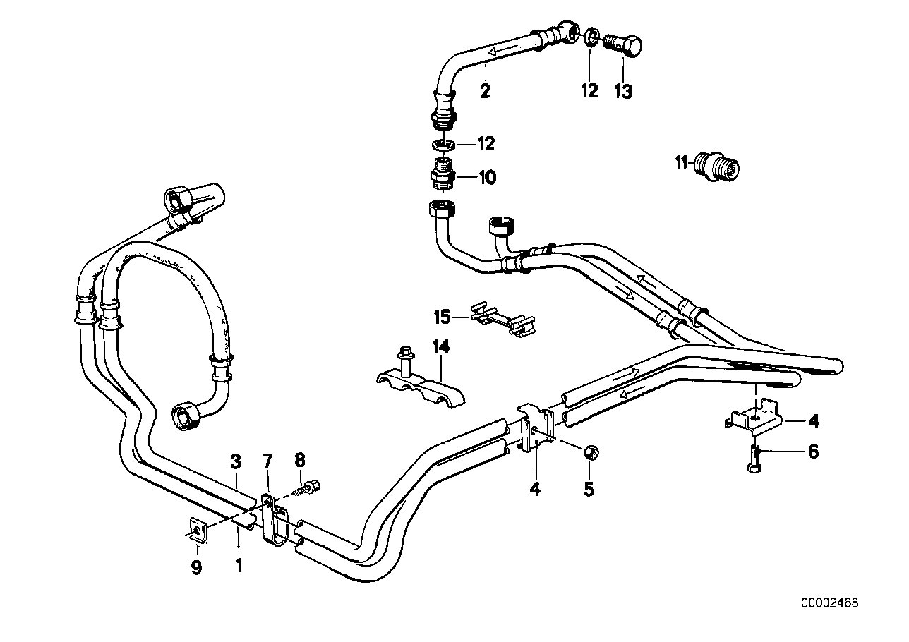 Genuine BMW 17221177287 E28 Oil Cooling Pipe Inlet 4HP22 (Inc. 524td, 533i & 528i)