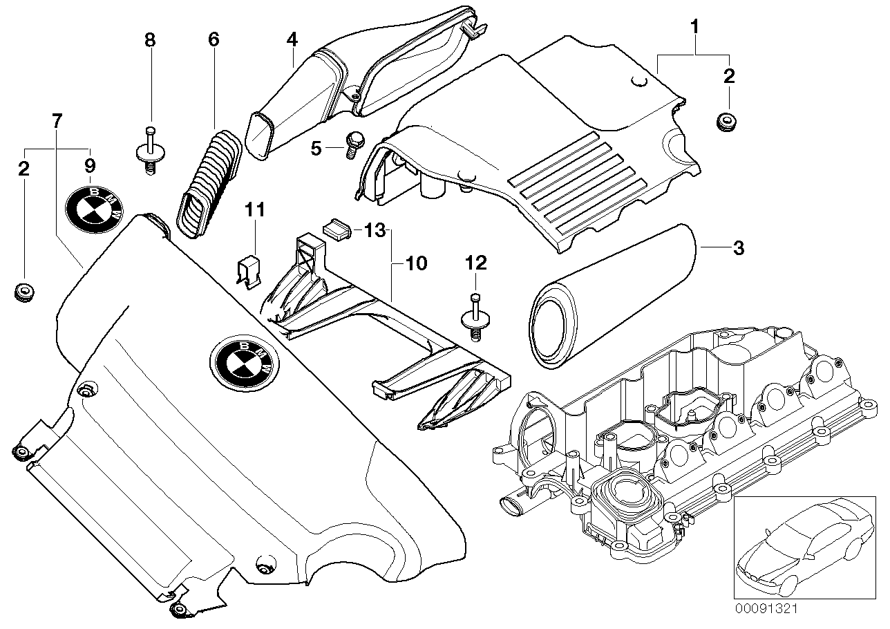 Genuine BMW 13717787518 E46 E83 Intake Manifold (Inc. 320td, 318d & X3 2.0d)