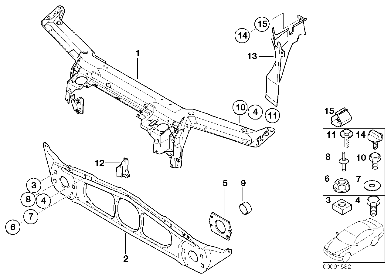 Genuine BMW 51717079672 E46 Hood Stopper (Inc. 330Cd, 320Ci & 323Ci)
