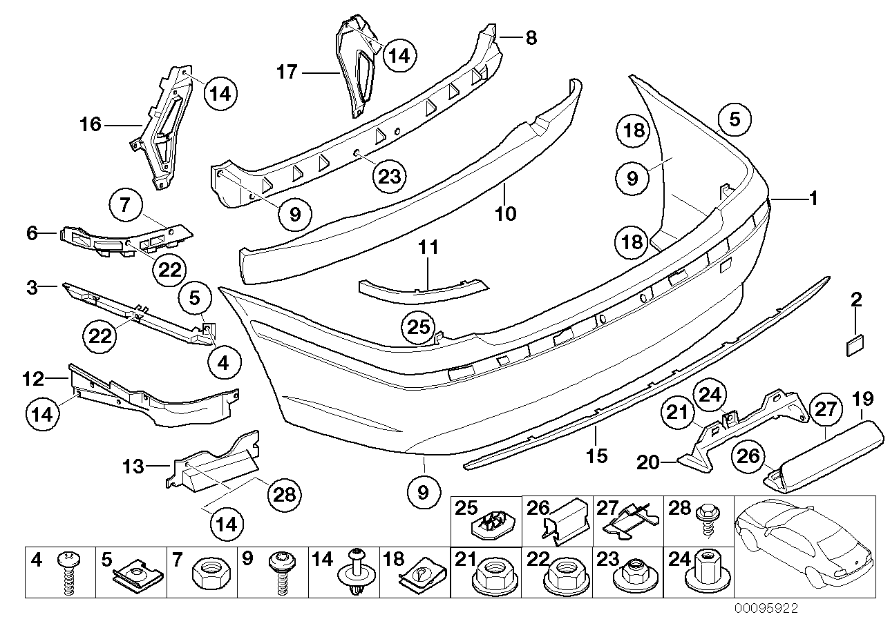 Genuine BMW 51127042125 E66 E65 E67 Heat Insulation, Cross Rear Left (Inc. 730Ld, 740i & 760Li)
