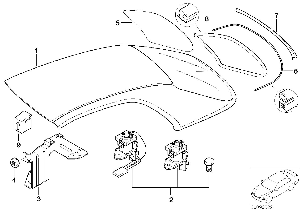 Genuine BMW 54218228911 E46 Rear Window Cover (Inc. 320Ci, 323Ci & 320Cd)