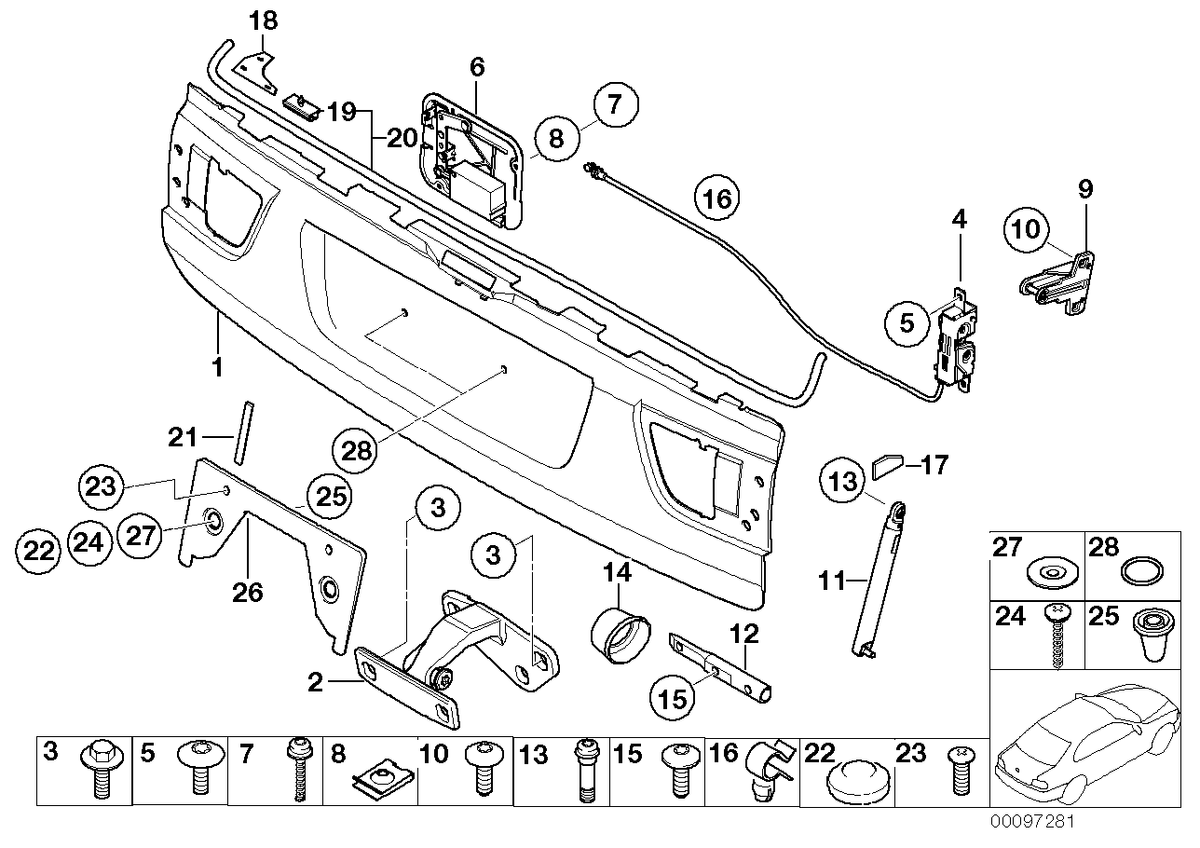 Genuine BMW 51248408994 E53 Pin (Inc. X5)