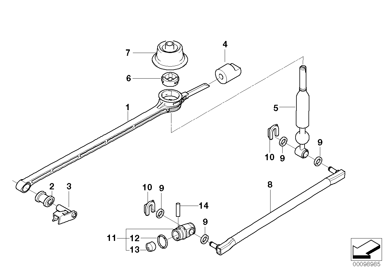 Genuine BMW 25117510420 E85 Shifting Arm (Inc. Z4 2.2i & Z4 2.5i)
