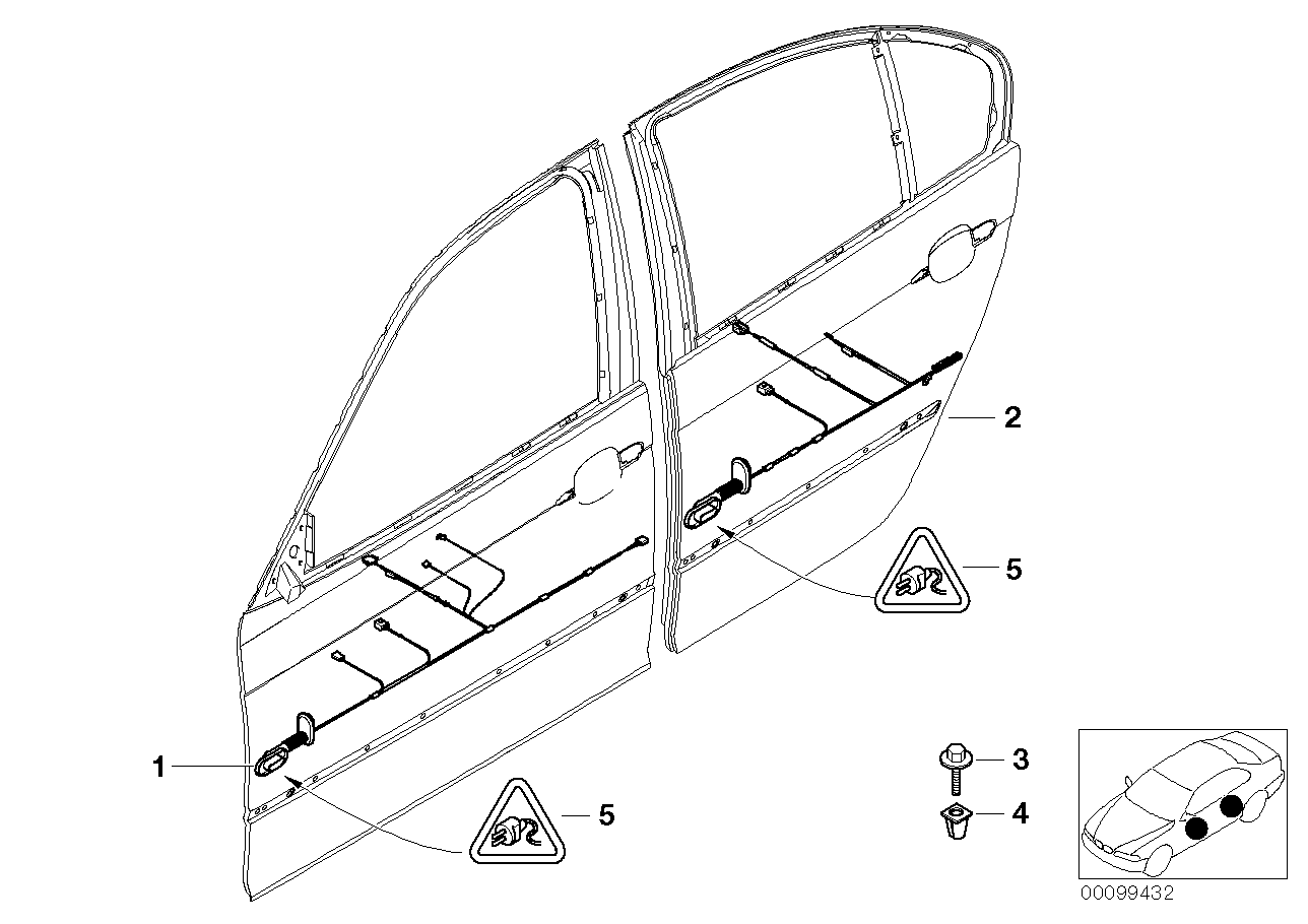 Genuine BMW 61138372627 E53 E83 Lock (Inc. 318d, 316Ci & 316i 1.6)