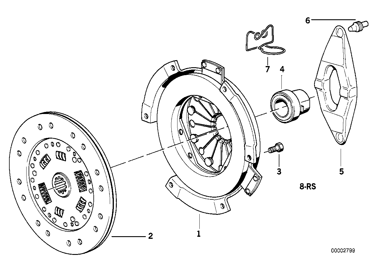 Genuine BMW 21212228065 E36 Exch.Pressure Plate For Twin Mass Flywh. D=240mm (Inc. Z3 M & M3)