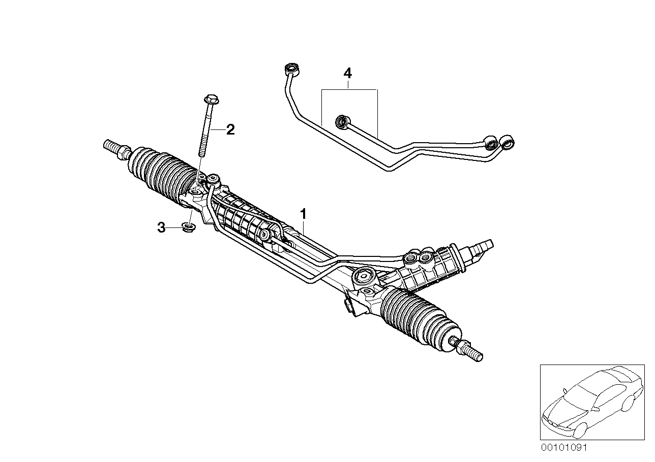 Genuine BMW 32136751028 E52 Set Pipe (Inc. Alpina V8 & Z8)