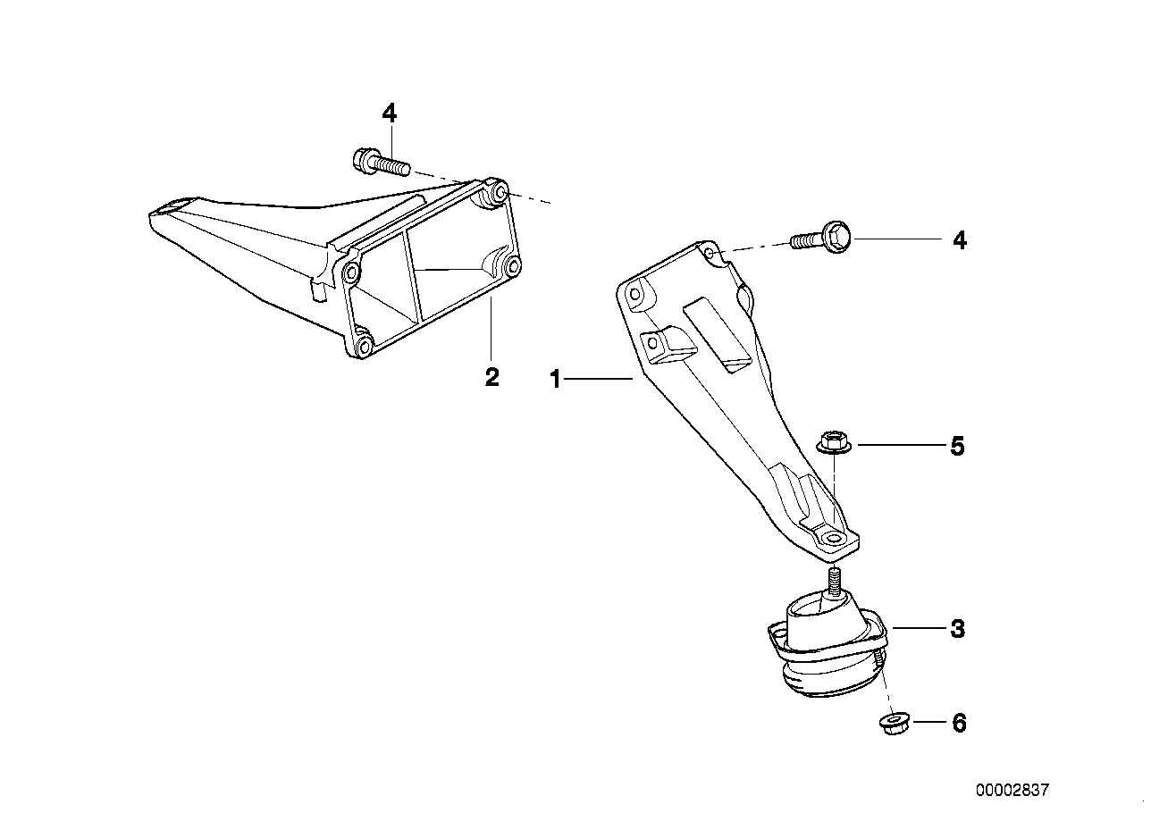 Genuine BMW 22111095502 E38 Engine Support, Left (Inc. 728i & 728iL)