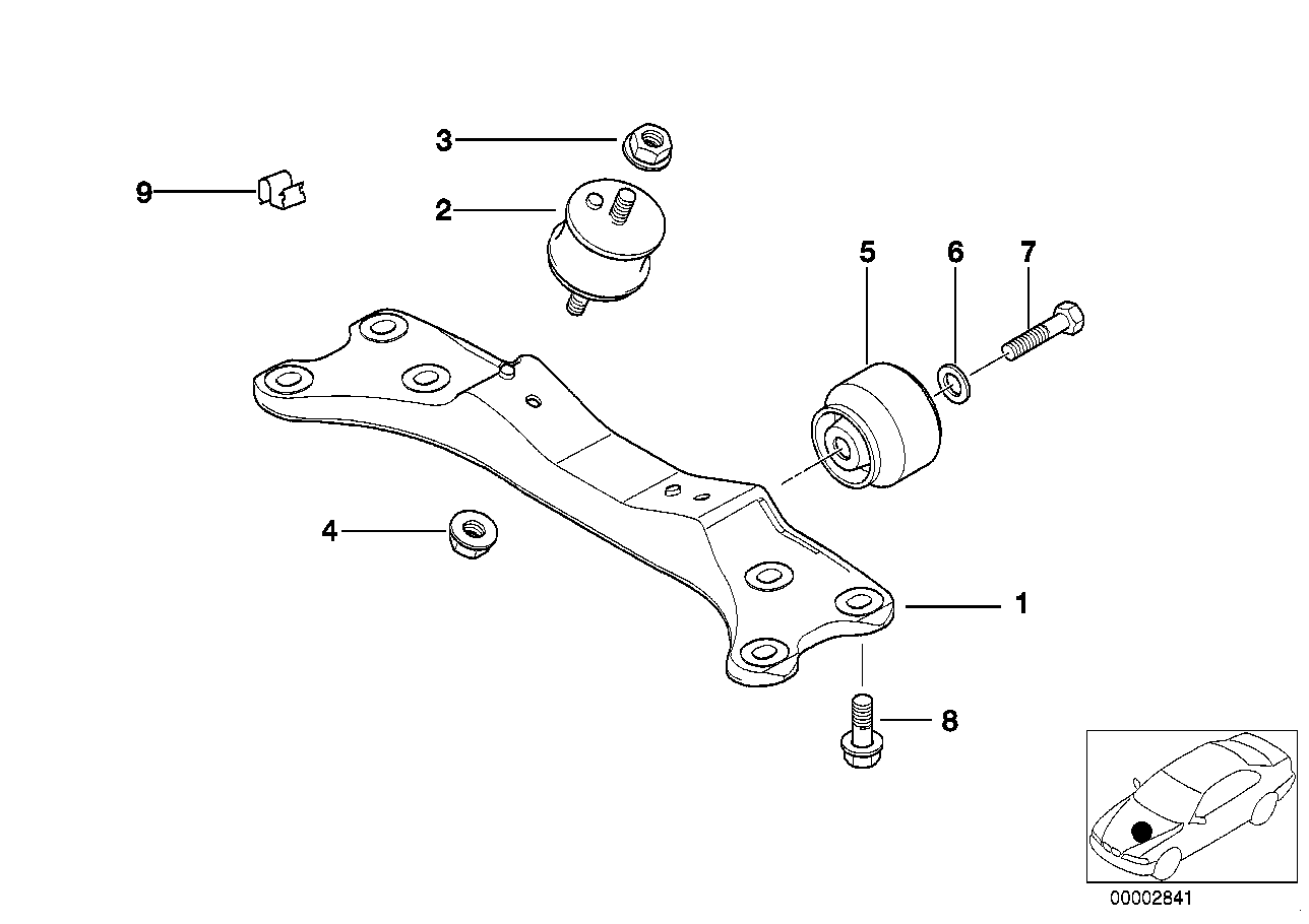 Genuine BMW 22321094779 E38 Gearbox Support (Inc. 740i, 735iL & 740iLP)