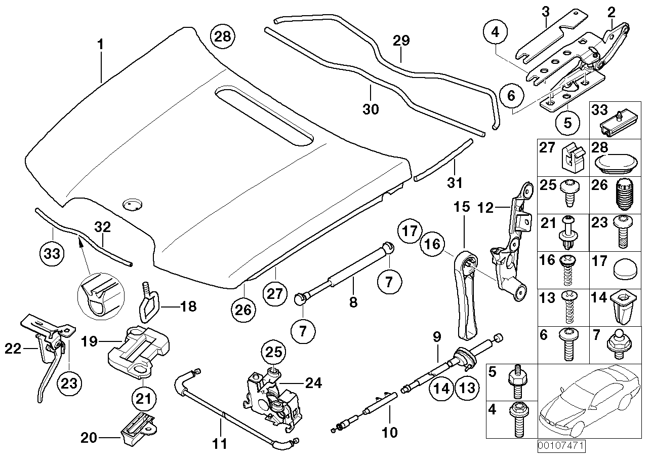 Genuine BMW 51717061915 E66 E65 E67 Front Engine Hood Sealing (Inc. 760i, 735Li & 740Li)