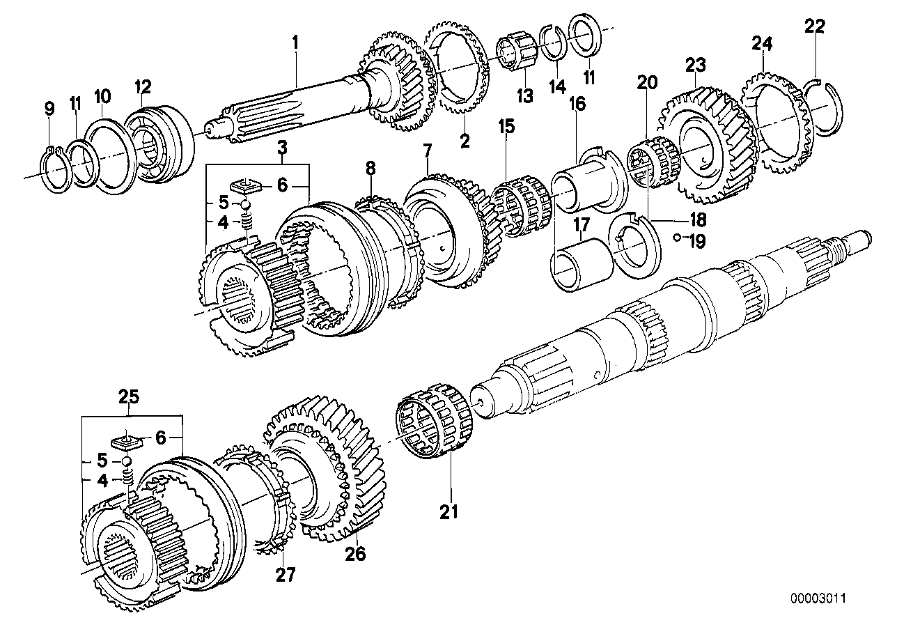 Genuine BMW 23231224302 E30 E28 E23 Guide Sleeve (Inc. 628CSi, 528i & 633CSi)