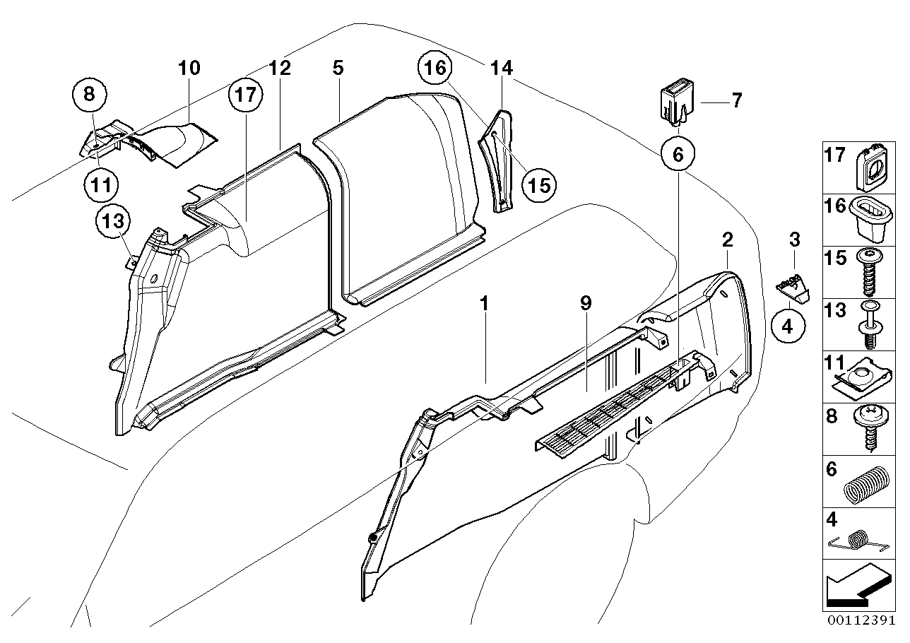 Genuine BMW 51477077852 E39 Right Trunk Trim GRAU (Inc. 530i, 525d & 540i)